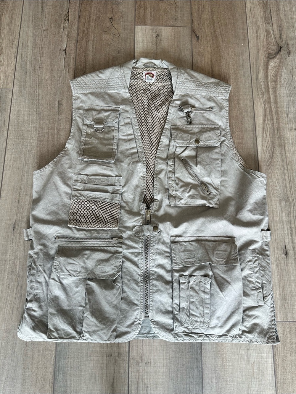Vintage Banana Republic Khaki Utility Vest with Multiple Pockets